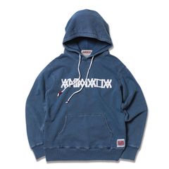 INDIGO P/O HOODIE - LOGO