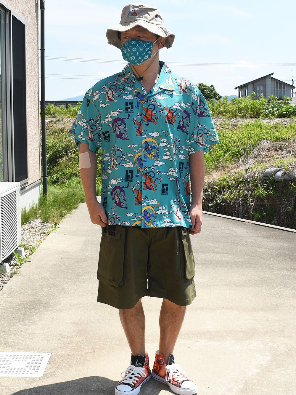 風神雷神アロハシャツ