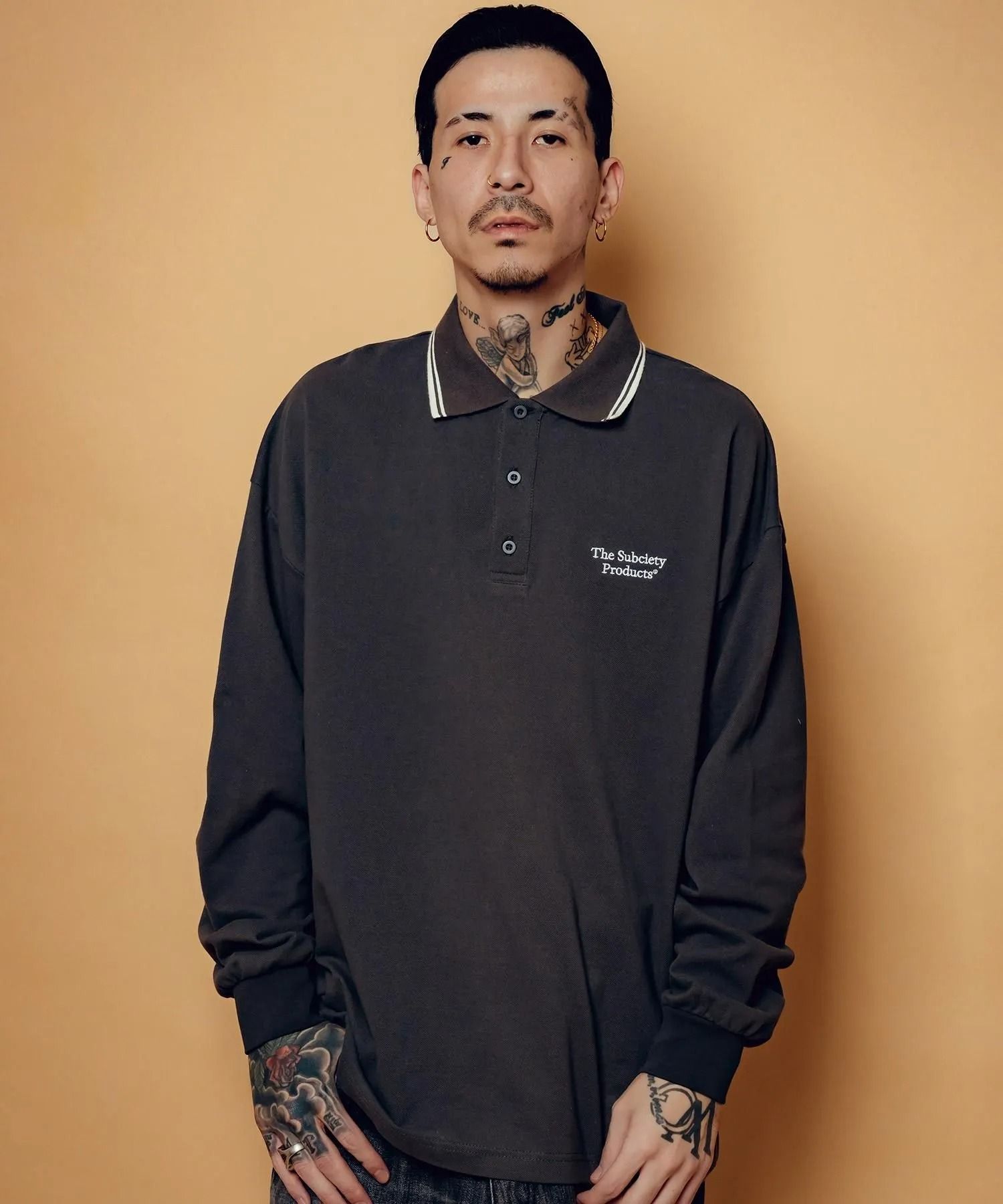 Seed stitch polo shirt