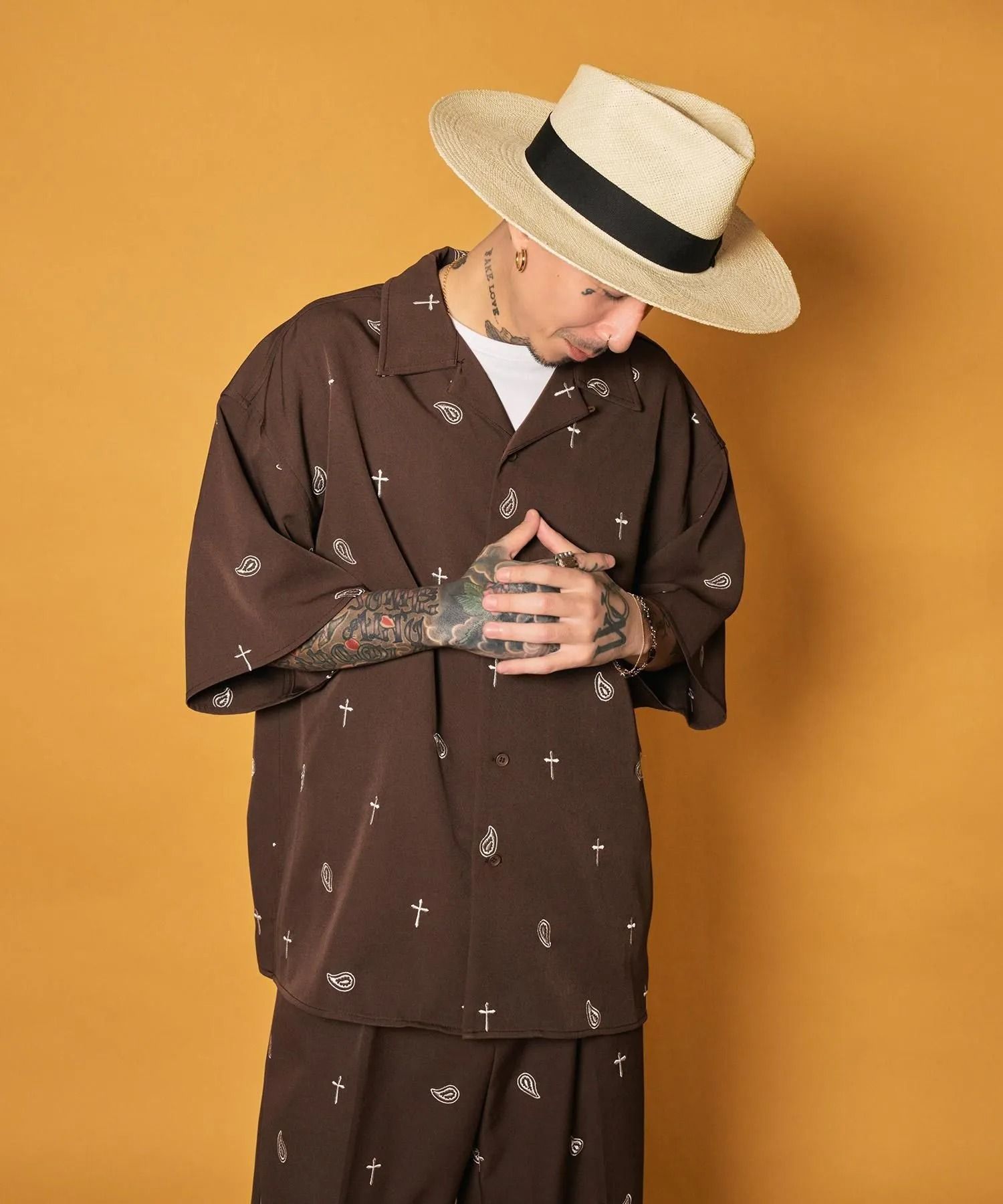 All-over embroidered shirt