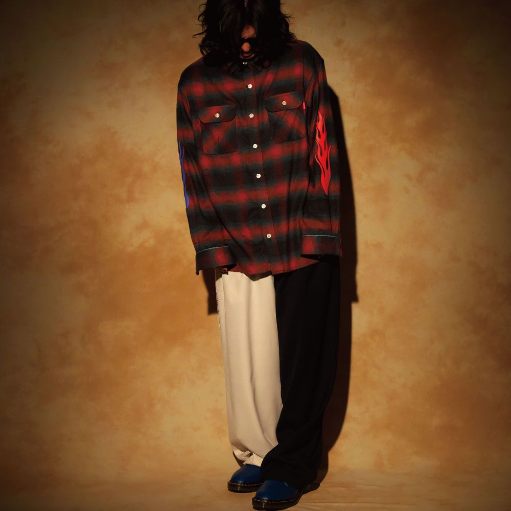 2TONE TUCK PANTS