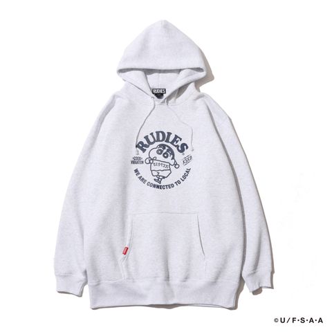 RUDIE'SxCRAYON SHINCHAN CIRCLEMOSH HOOD SWEAT