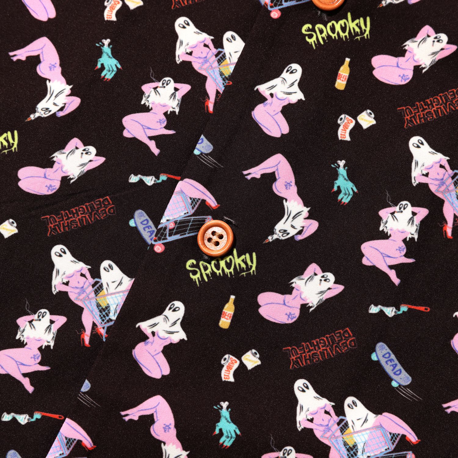 SPOOKY GIRL ALOHA-SHIRTS