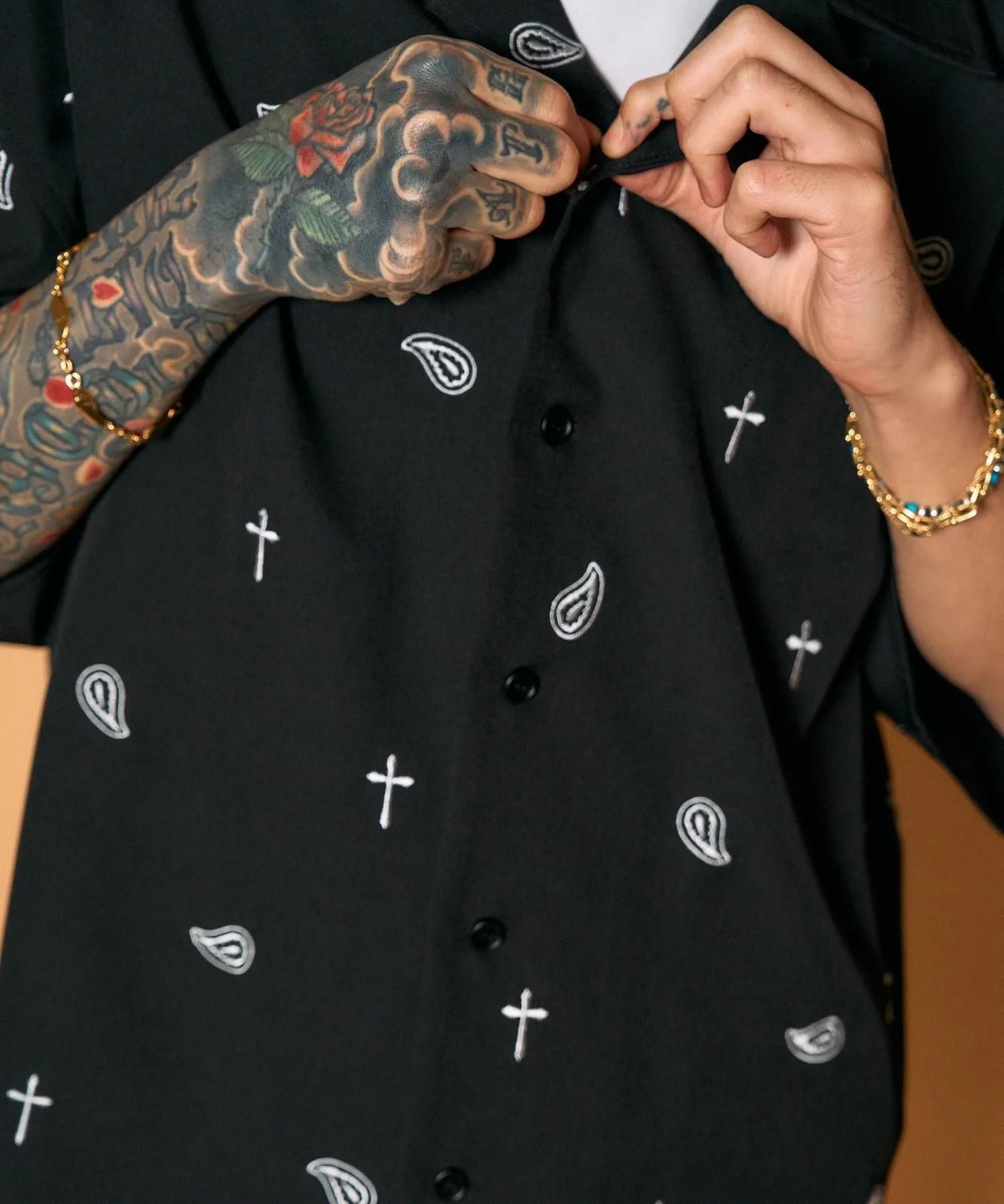 All-over embroidered shirt