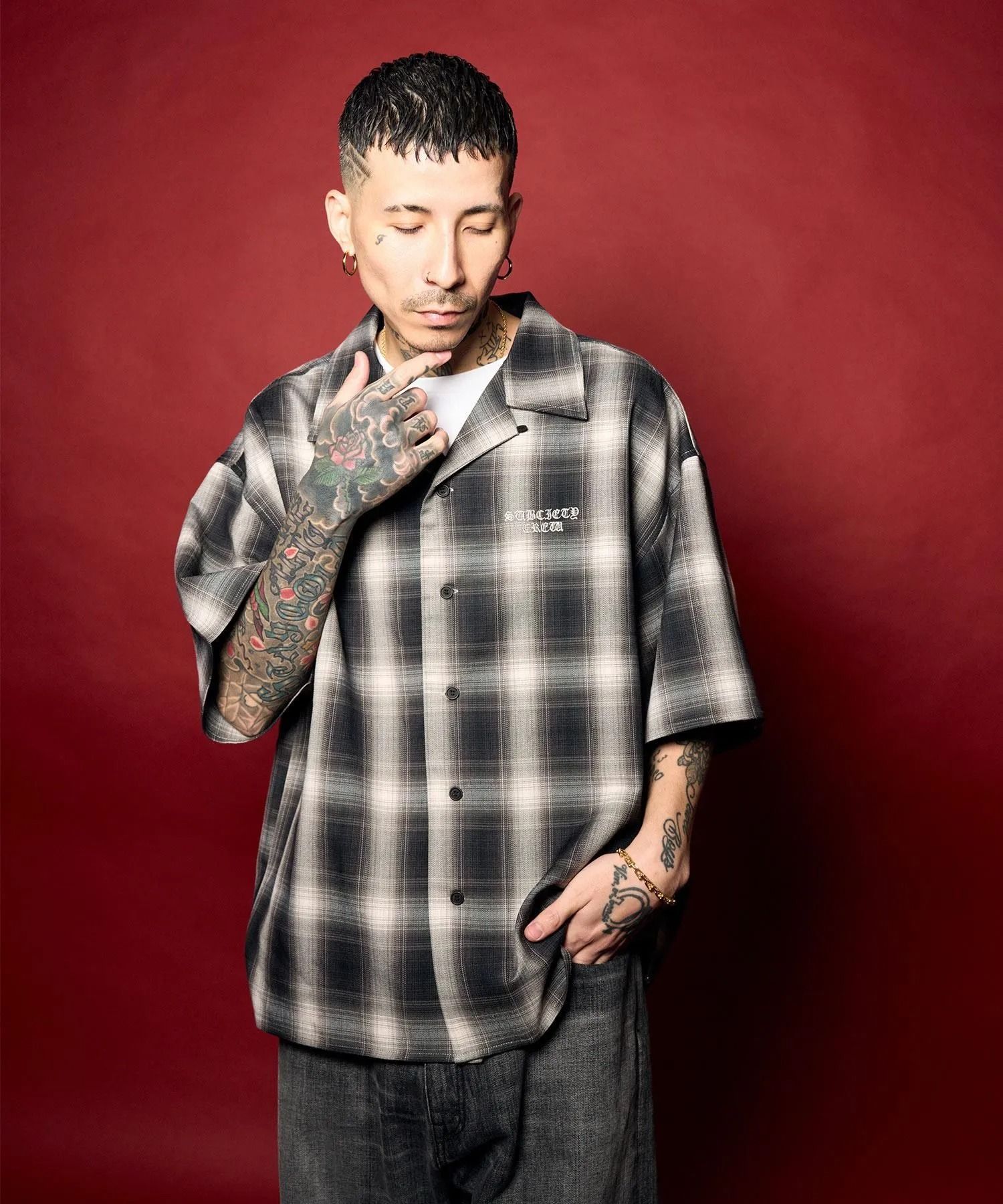 Ombre check shirt