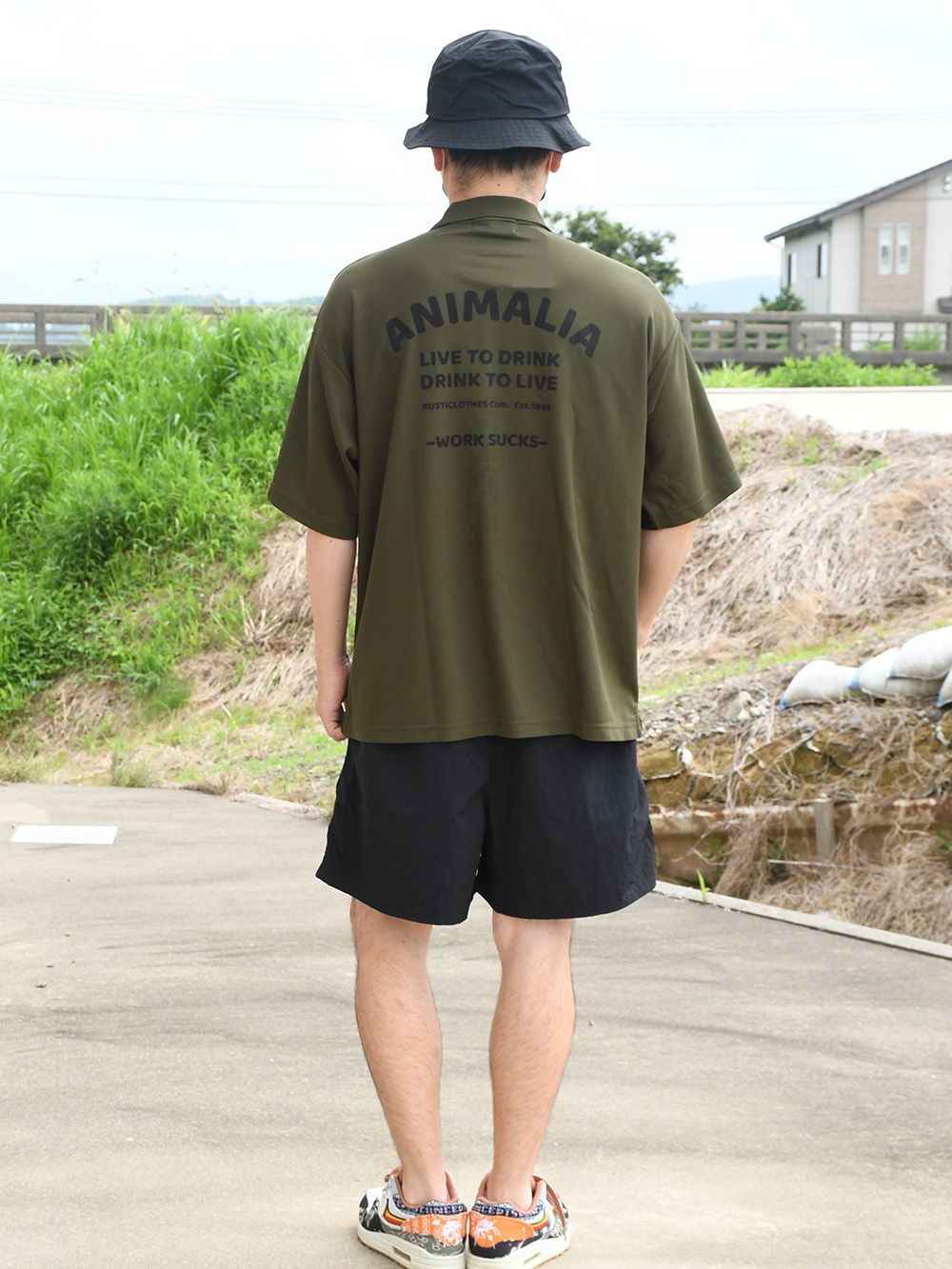 BIG SILHOUETTE POLO SHIRTS -WORK SUCKS-