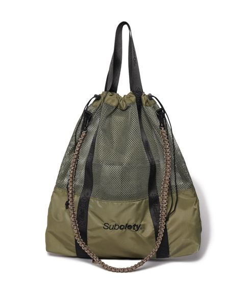 Mesh shoulder tote bag