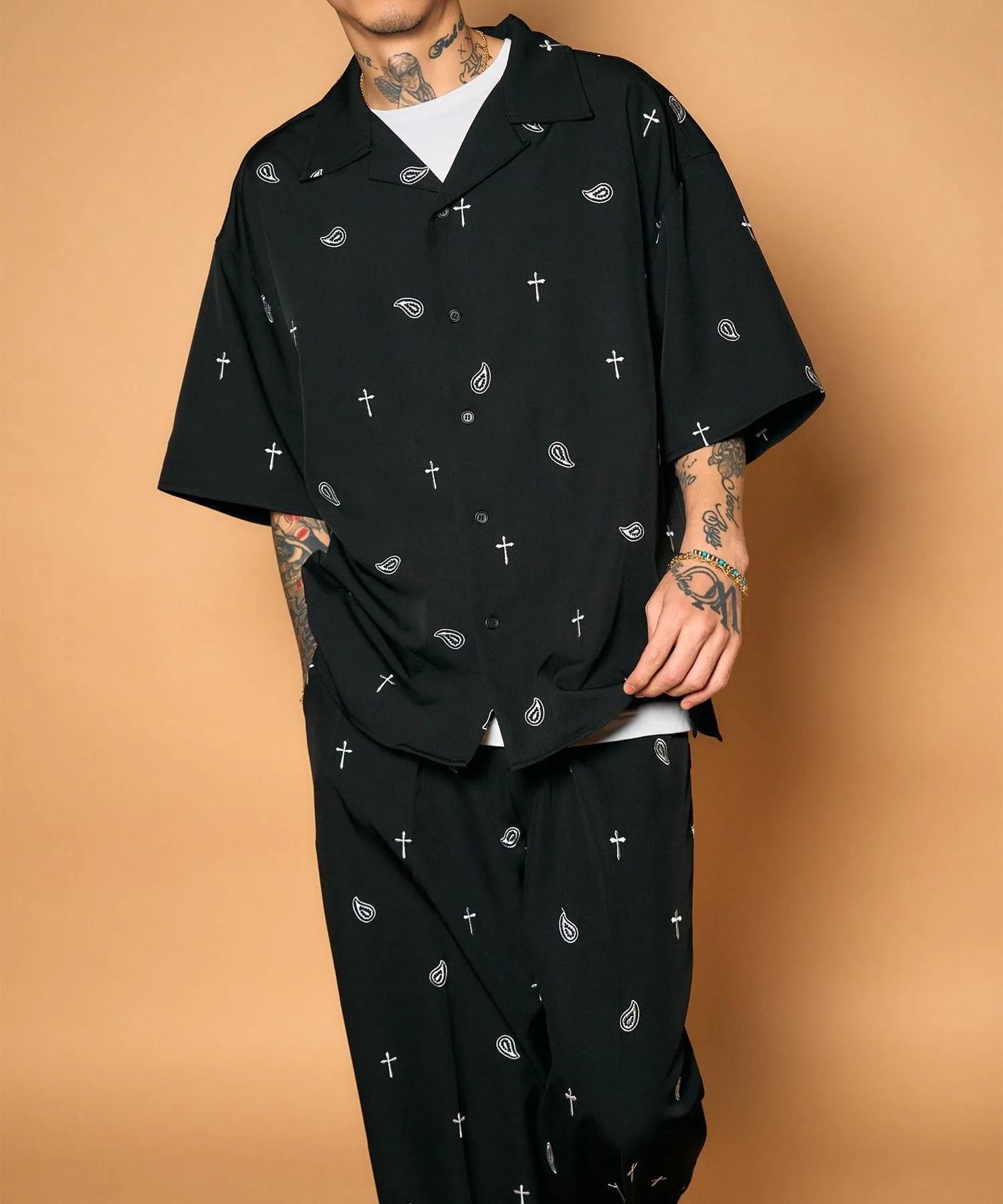 All-over embroidered shirt