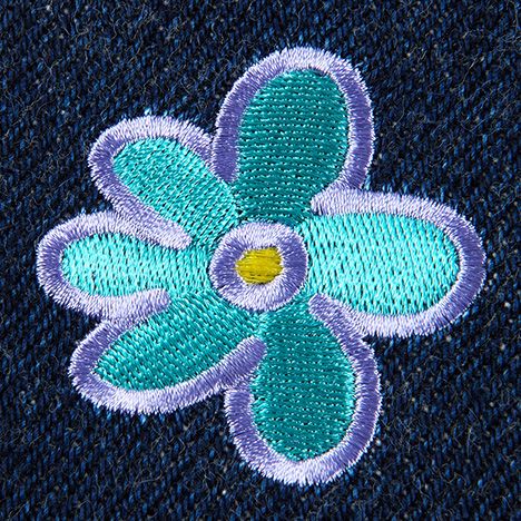 FLOWER DYED DENIM-SHIRT