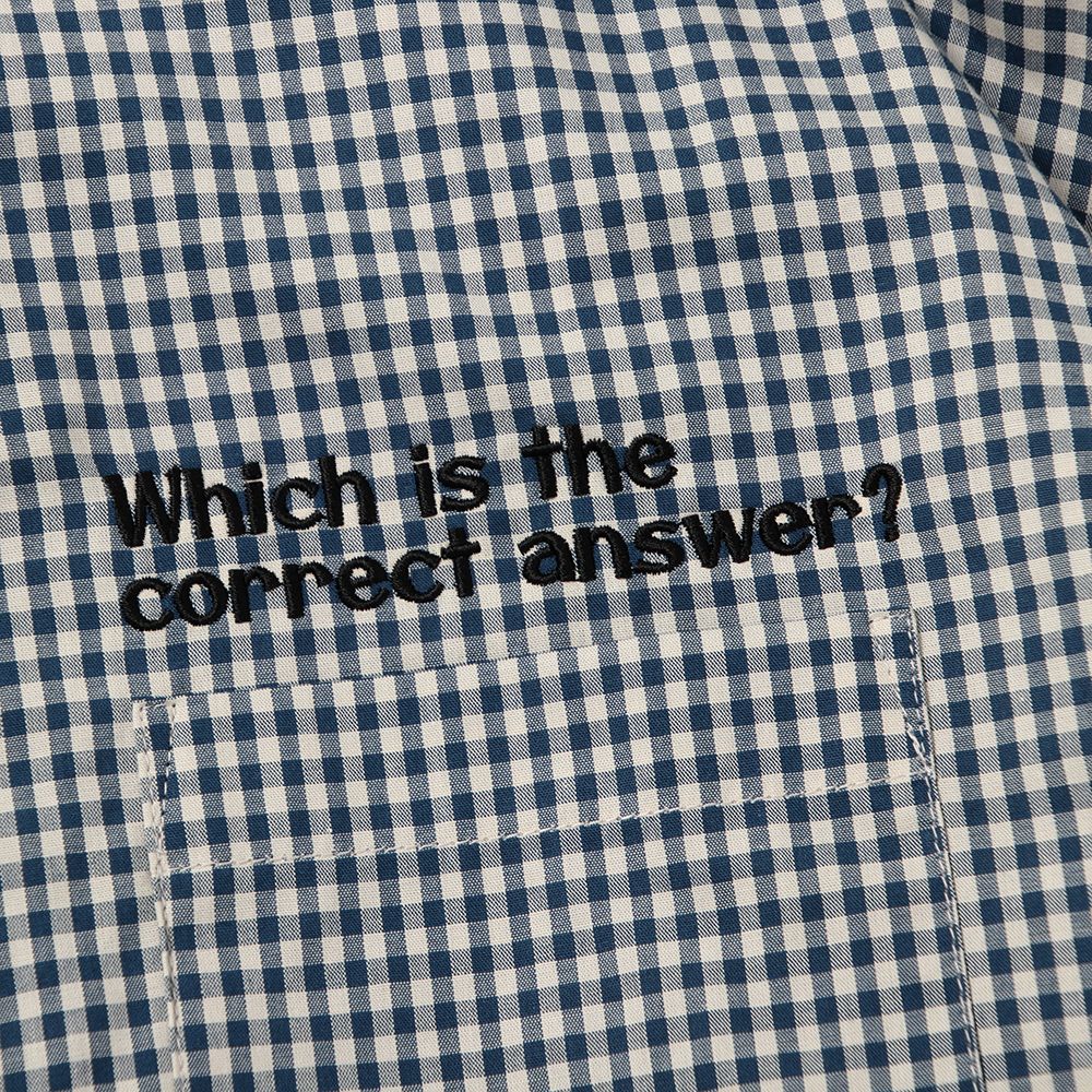 ギンガムチェックイズシャツ