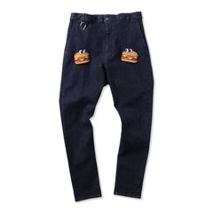 WバーガーとWポケットのセットのデニムパンツ