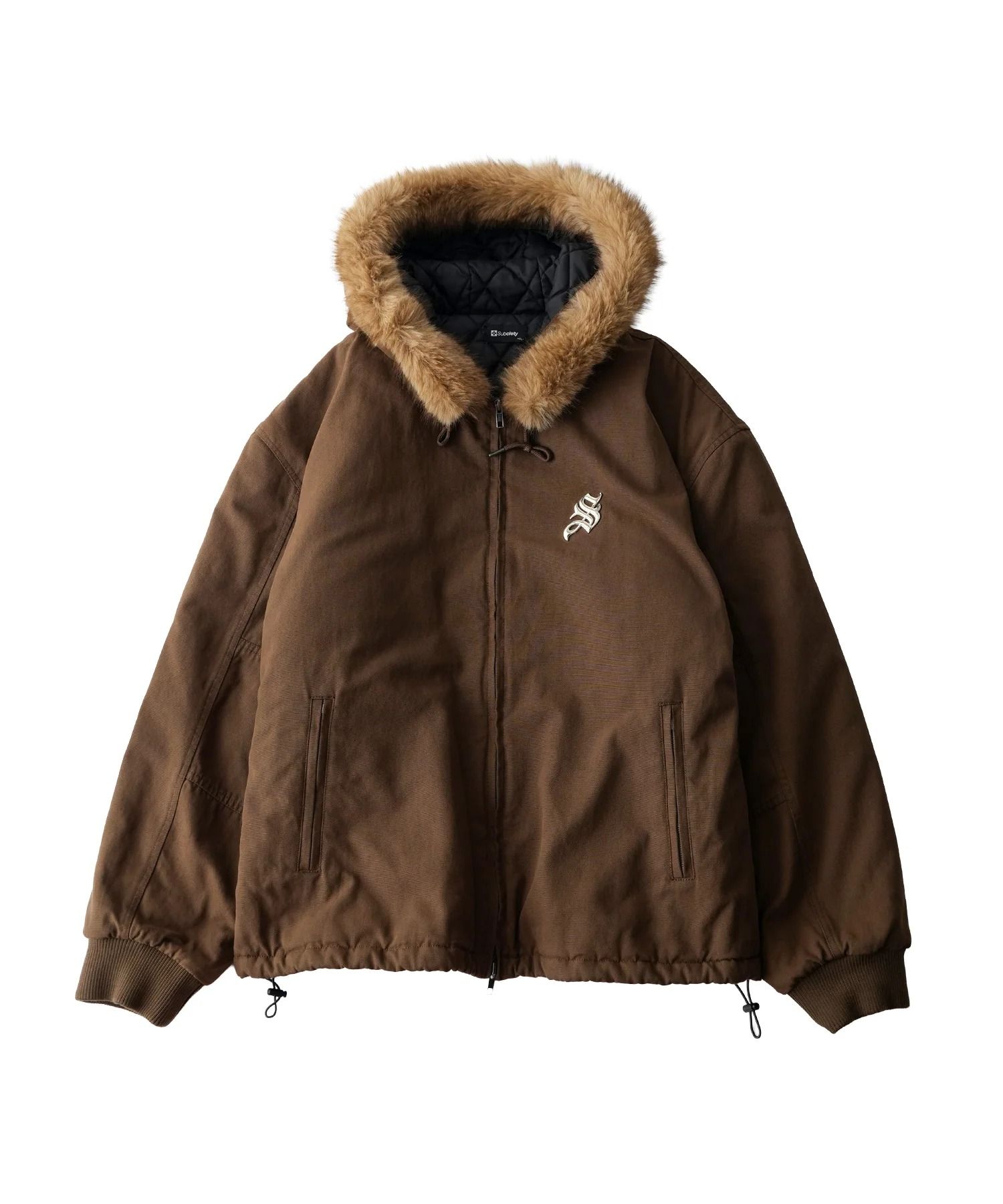 Metal logo padded jacket