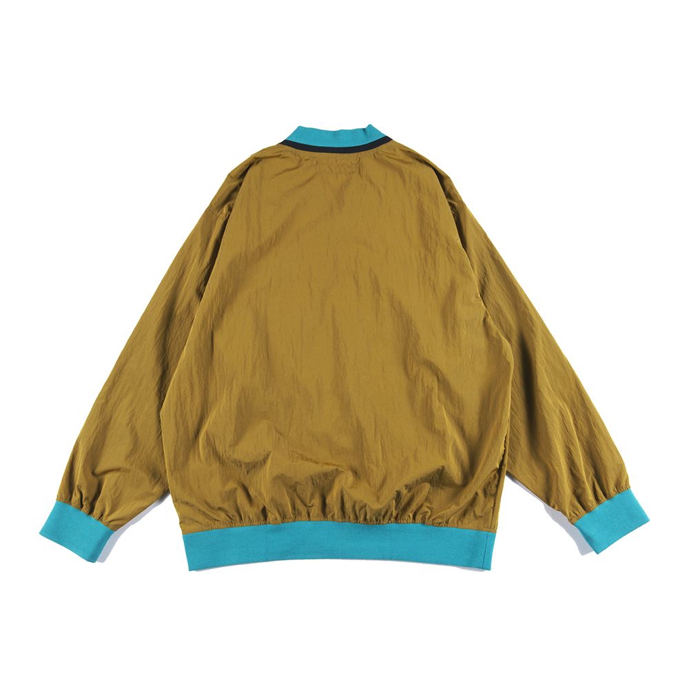 METALLIC NYLON V-NECK