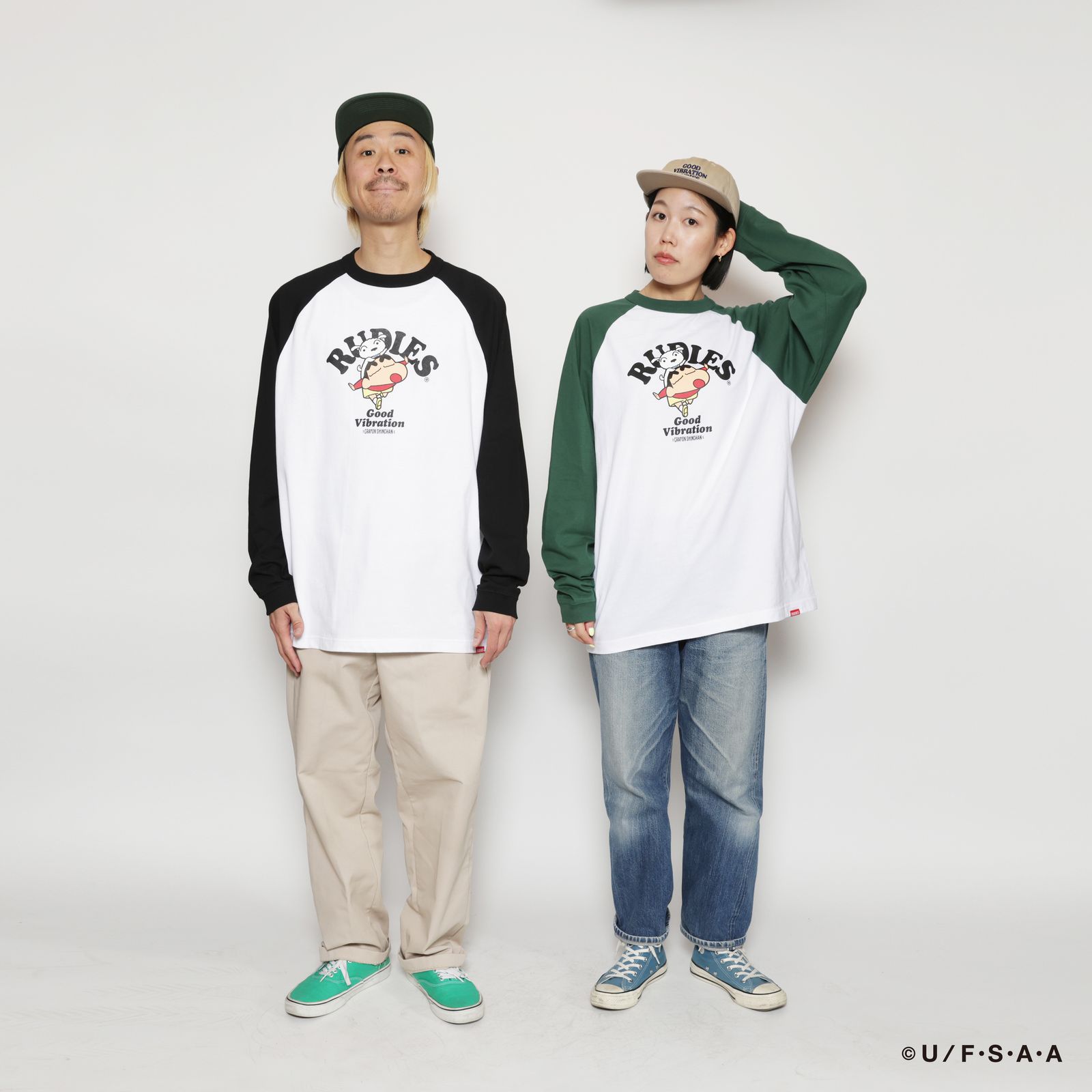 RUDIE'SxCRAYON SHINCHAN AIRPLANE RAGLAN LSTEE