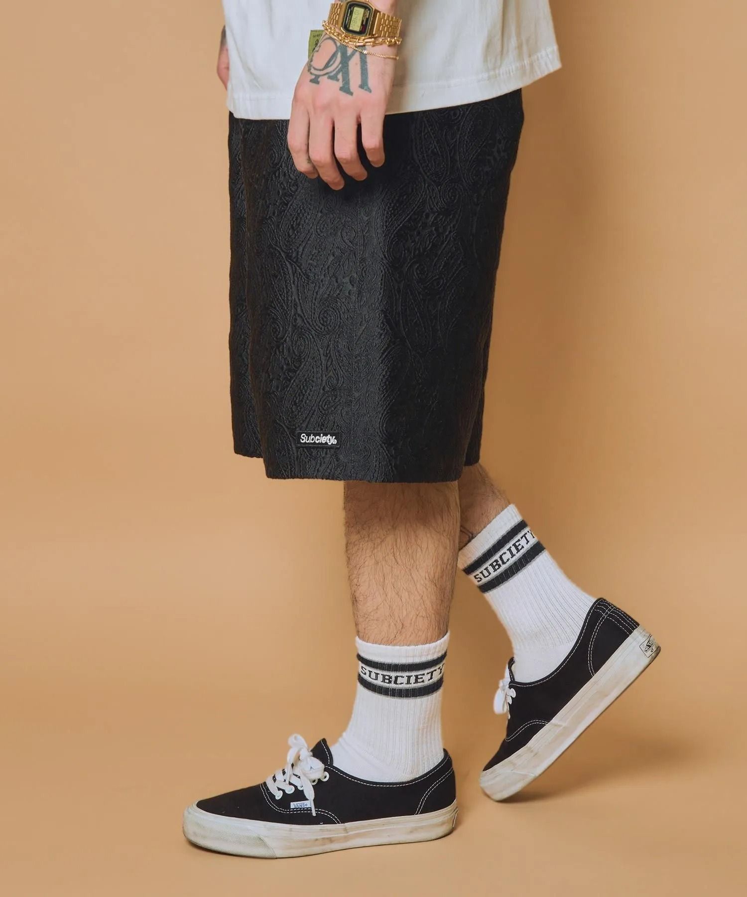 Jacquard paisley shorts