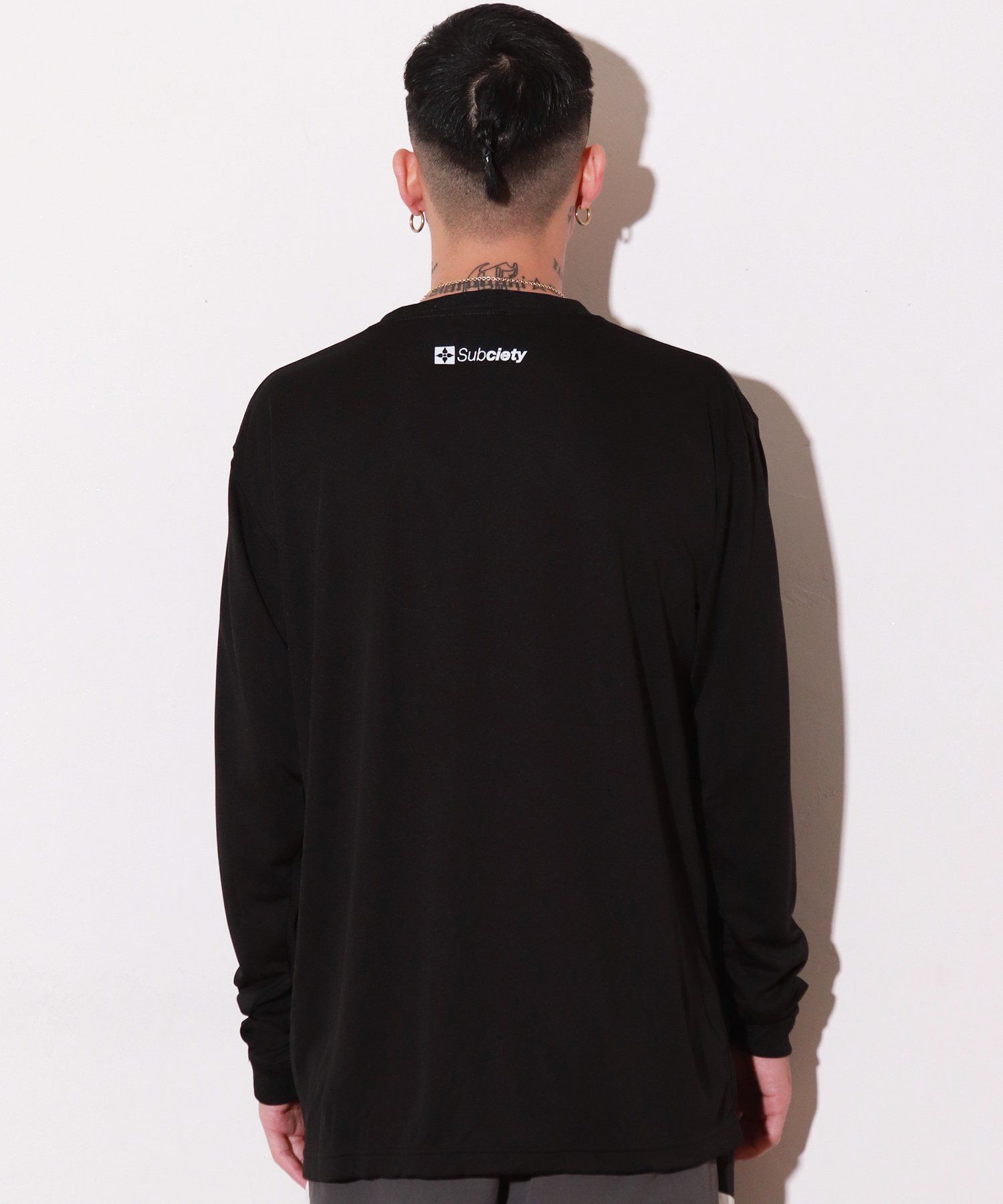 DRY TEE L/S-MIDDLE LOGO-