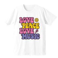 love peace and music ss tee