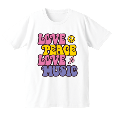 love peace and music ss tee