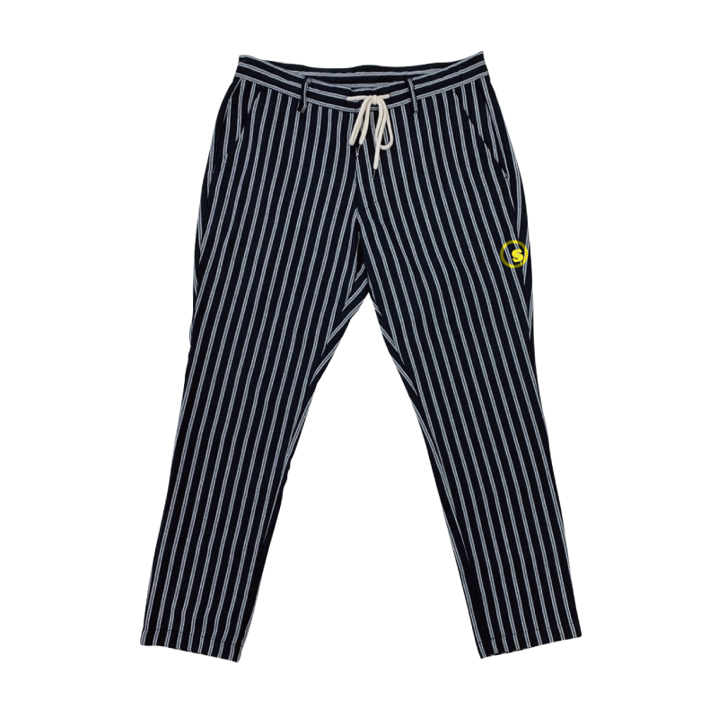sd cotton hemp stripe tapered pant