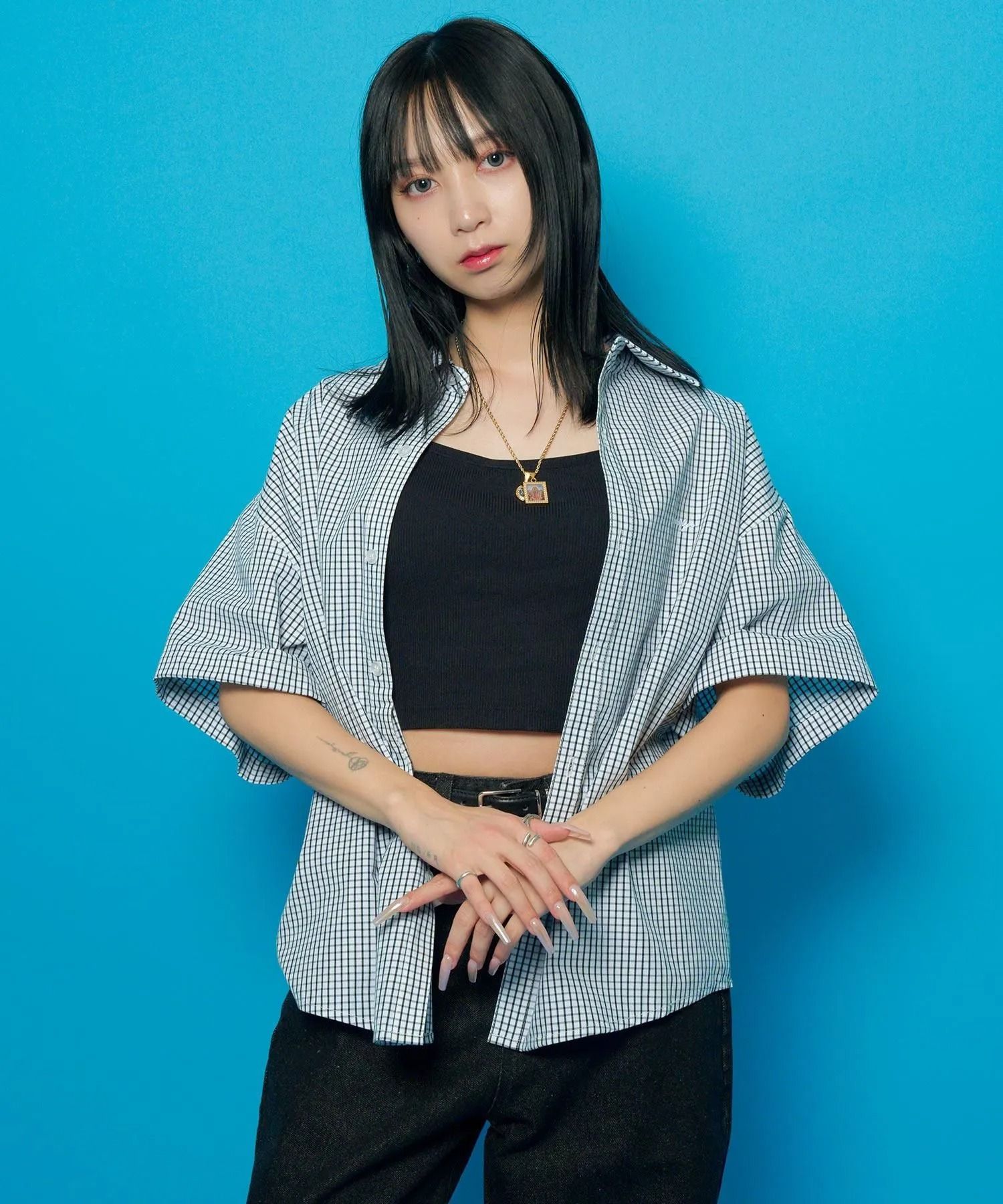 Essential mini check shirt