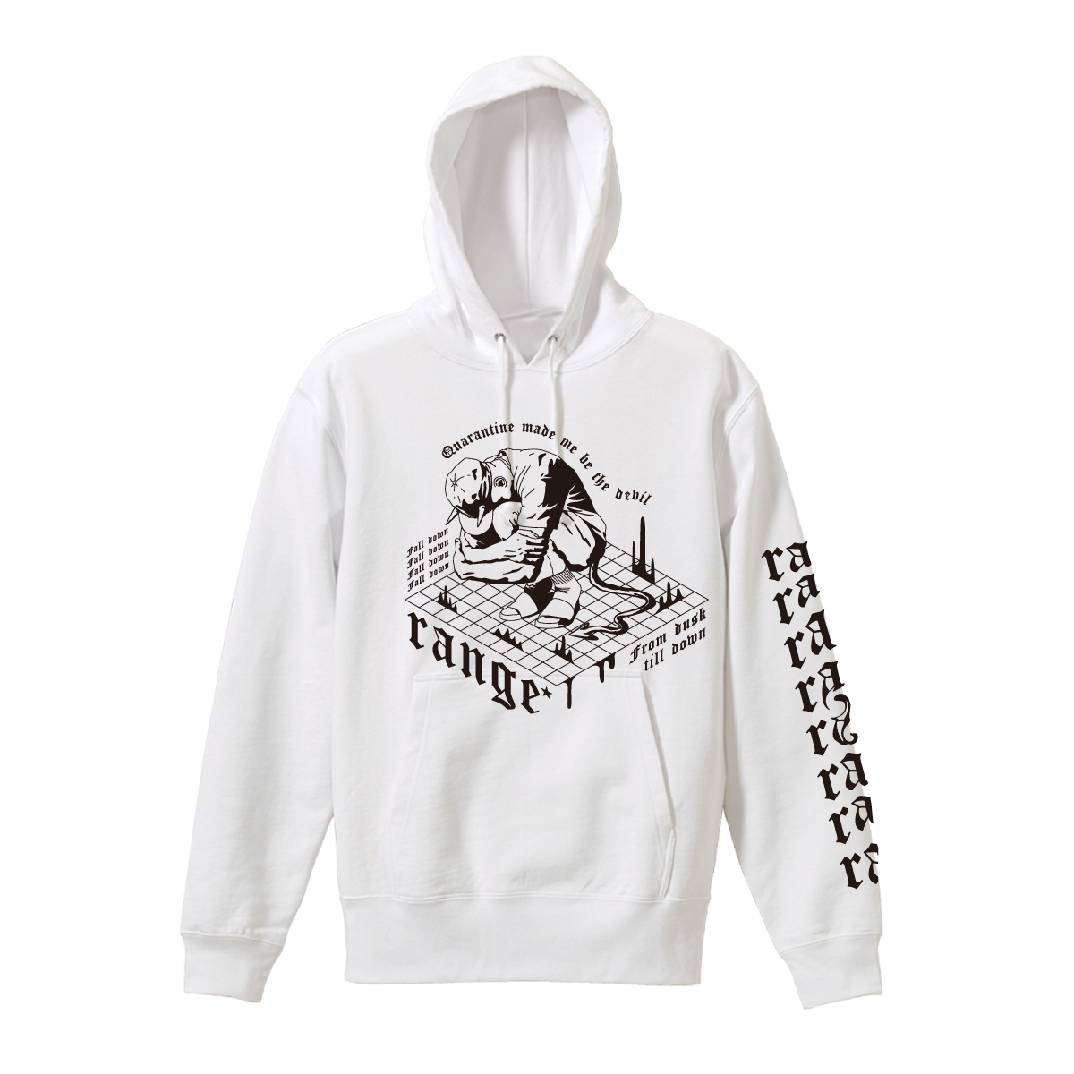 quarantine back print hoody
