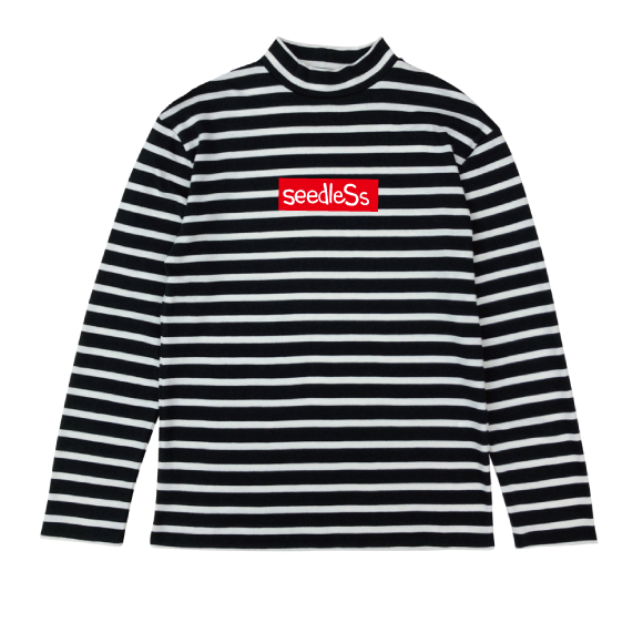 sd boarder high neck LS tee