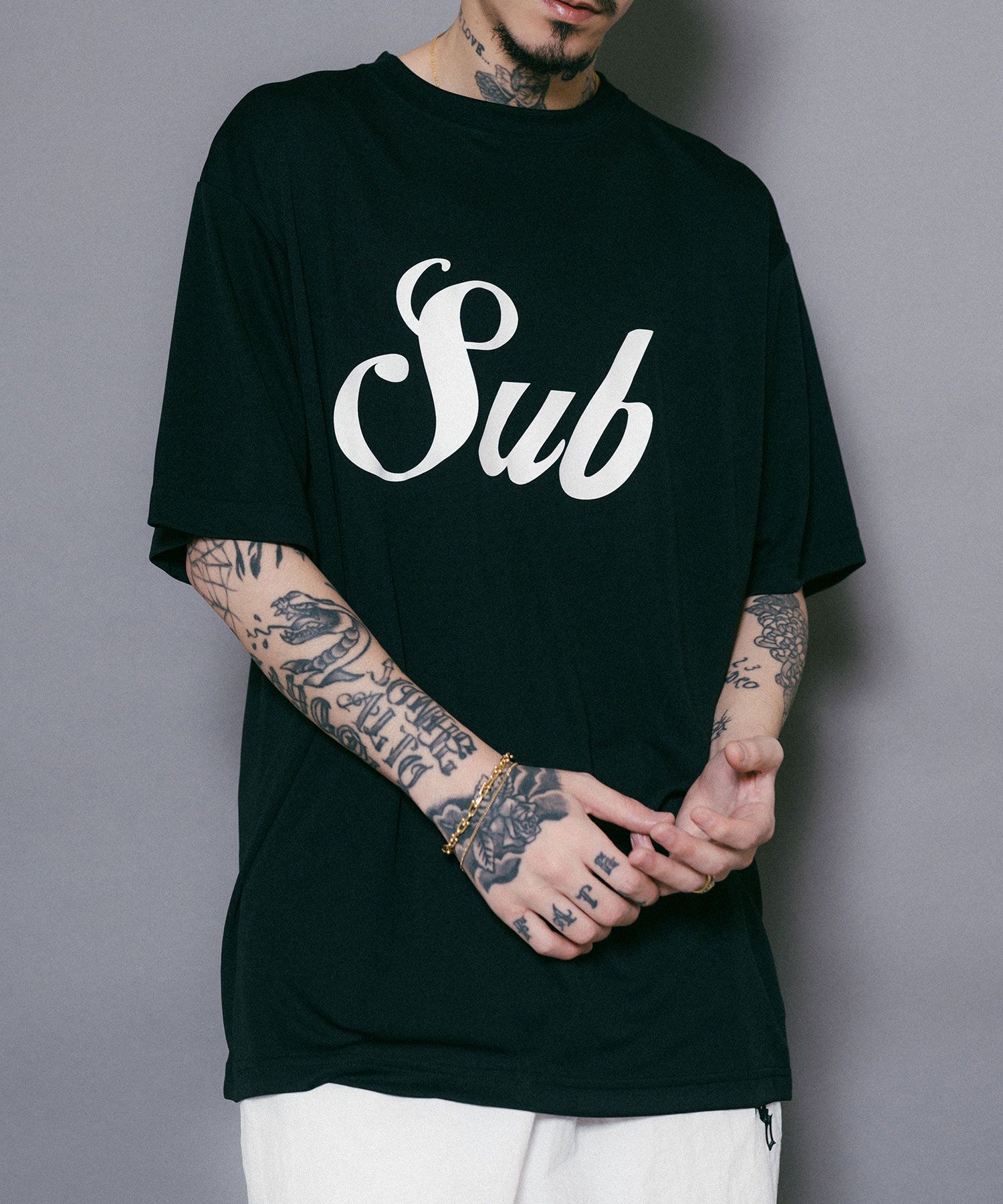 DRY TEE S/S-MIDDLE LOGO-