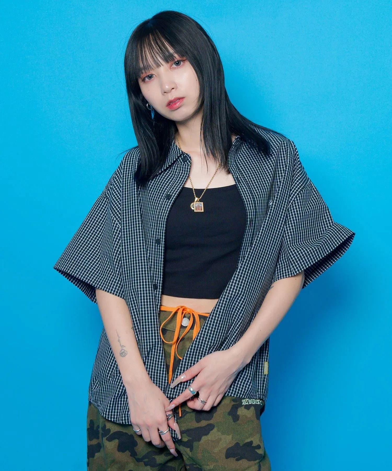 Essential mini check shirt