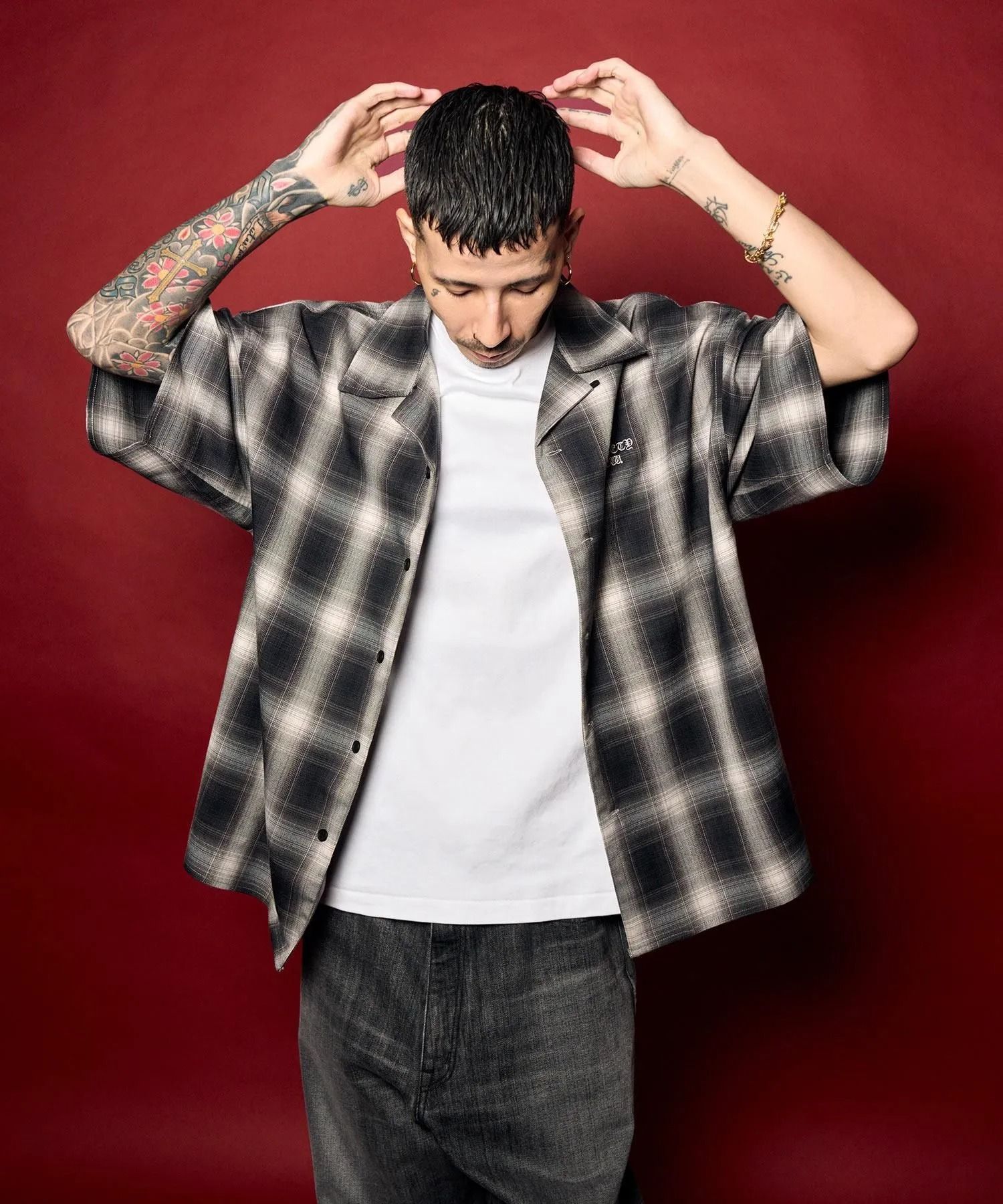 Ombre check shirt