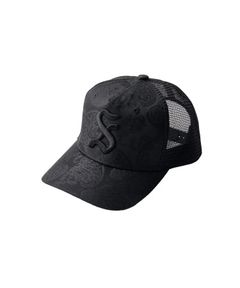 Jacquard paisley mesh cap