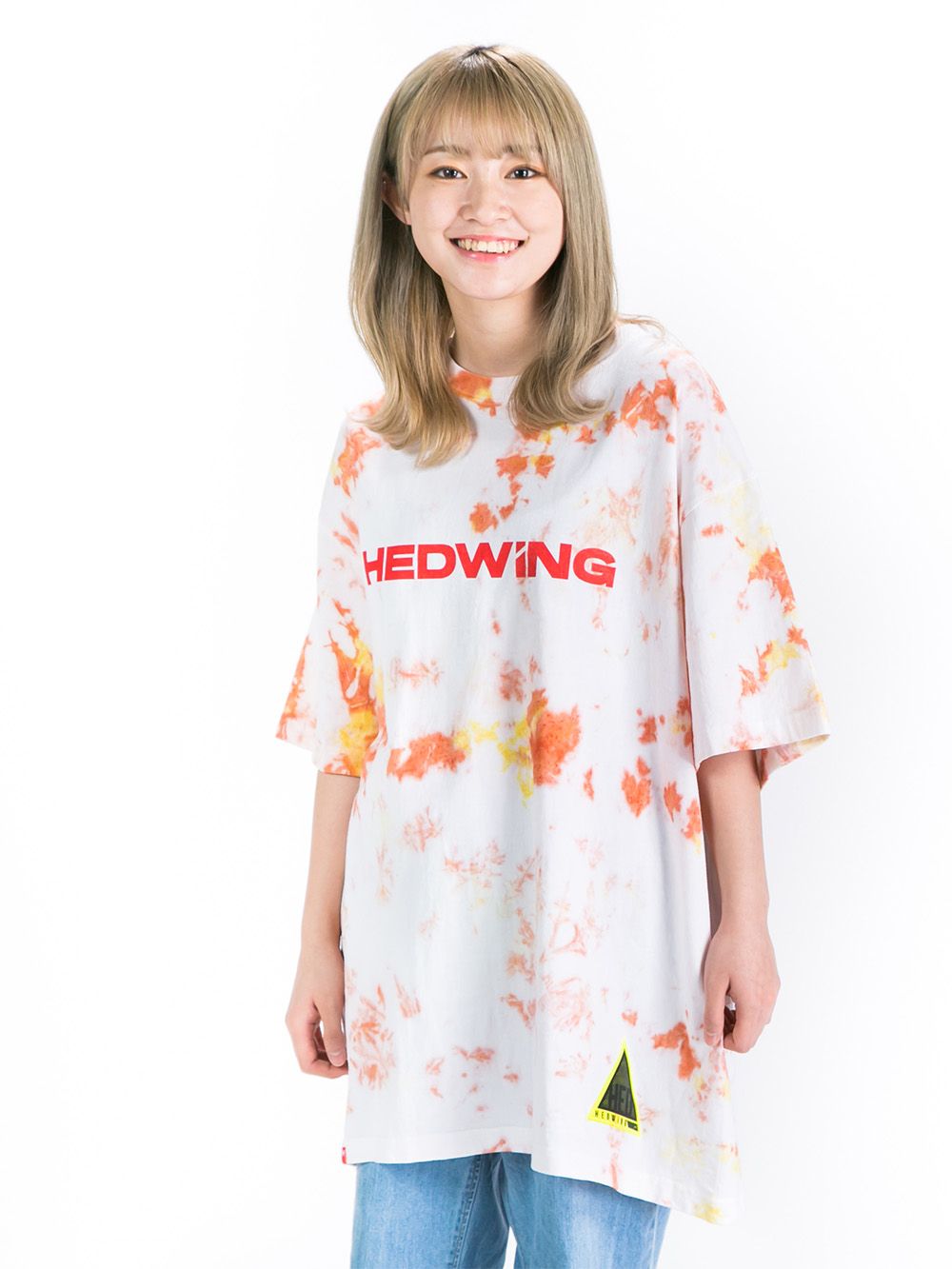 Infection warning Tie-dye Big Silhouette T-shirt