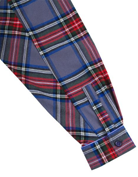 SPLIT PLAID-SHIRT