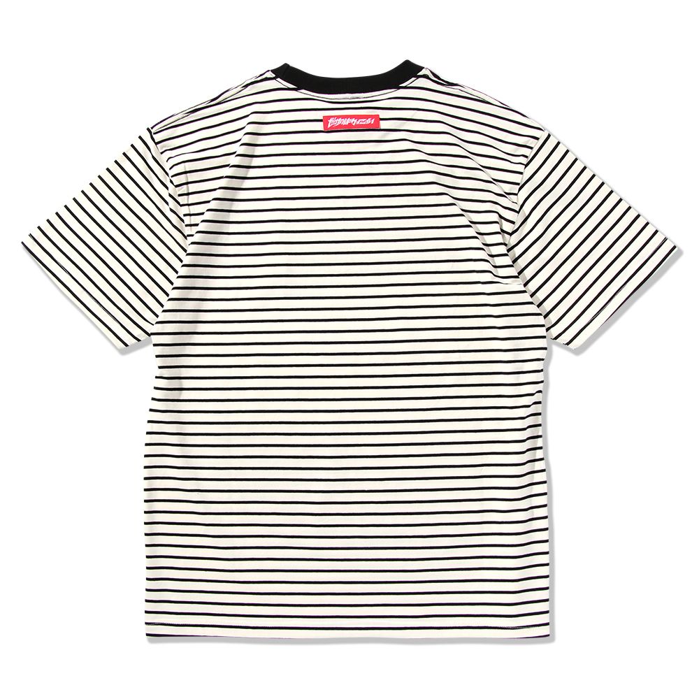 鮫人刺繍ボーダーTEE