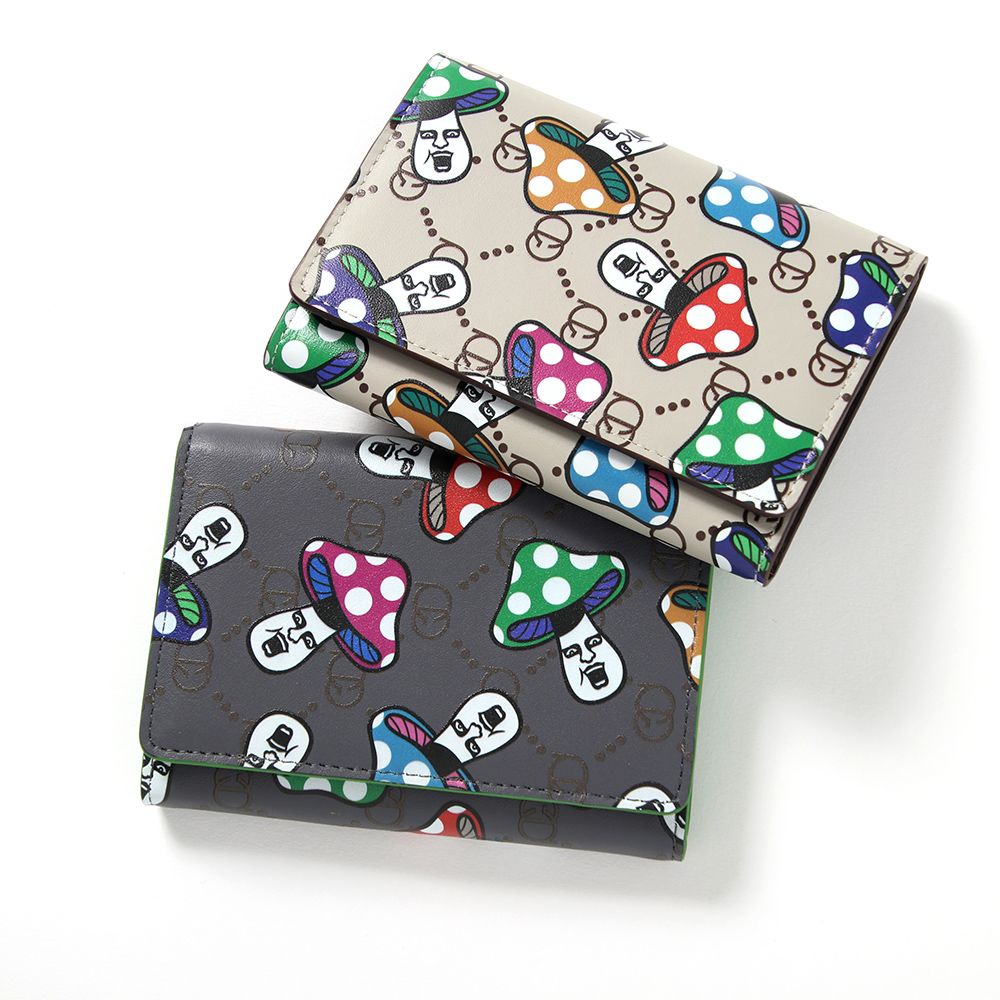 きのこ総柄名刺入れ