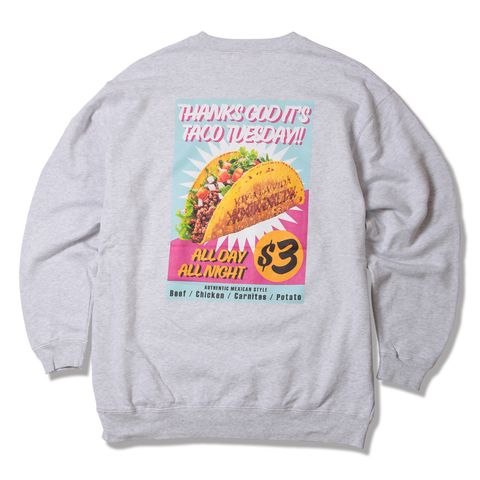 10oz Crew Sweat(loop terry) -TACO TUESDAY