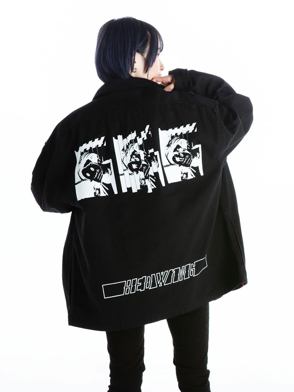 Pierrot Mask Blackdenim Jacket