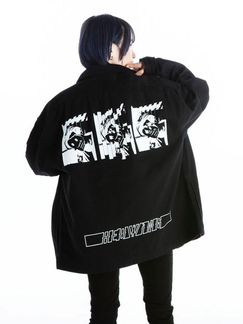 Pierrot Mask Blackdenim Jacket