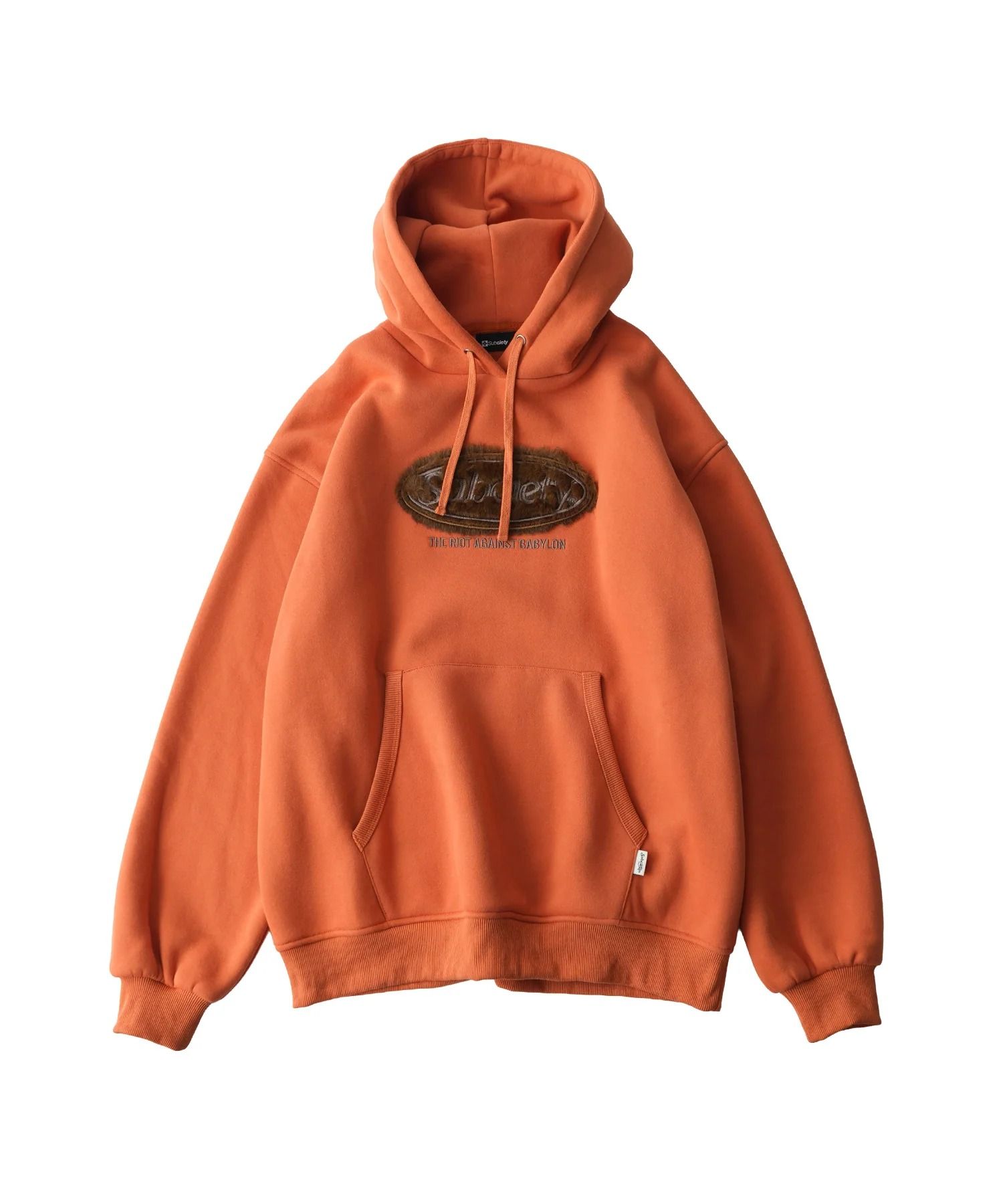 Fur patch hoodie