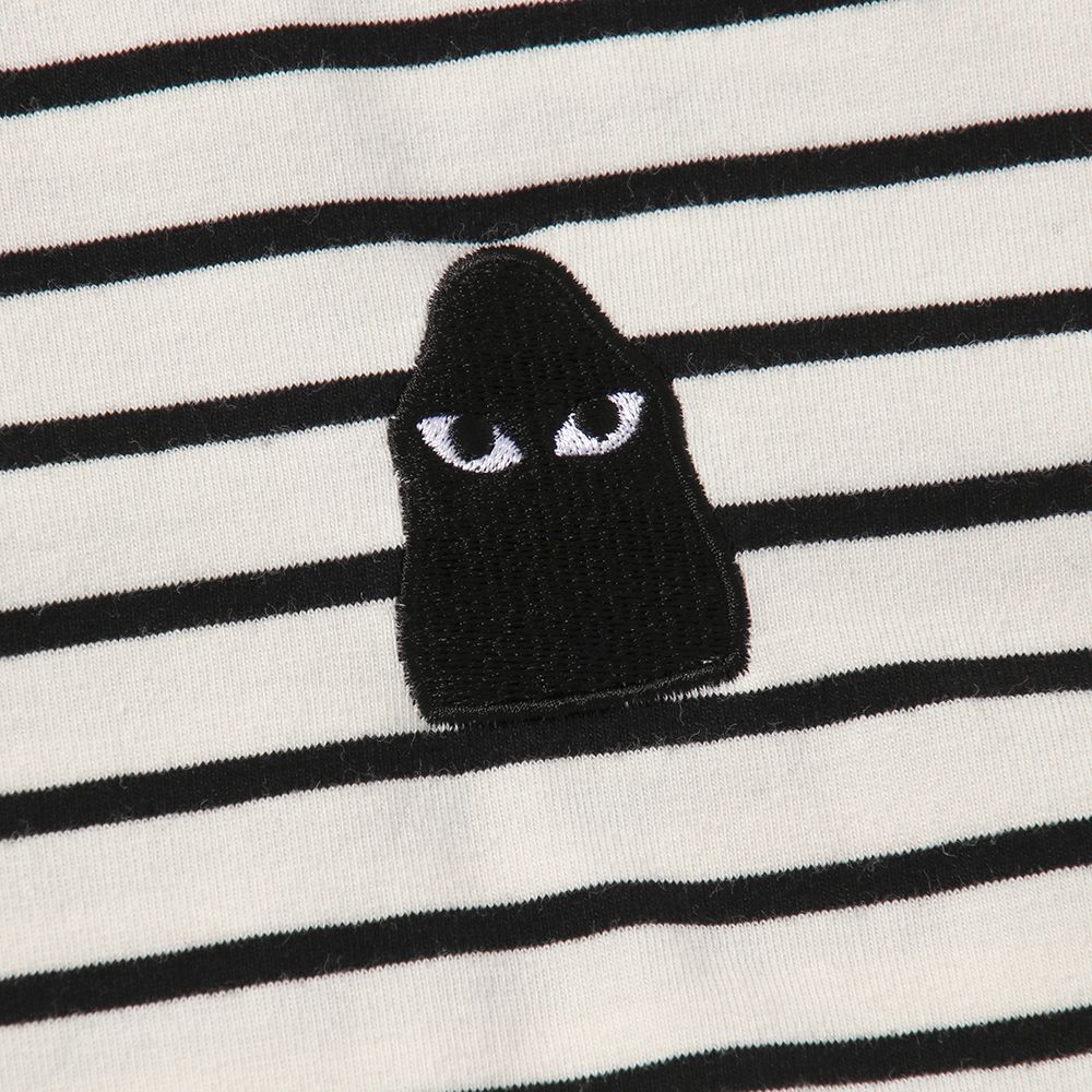 鮫人刺繍ボーダーTEE