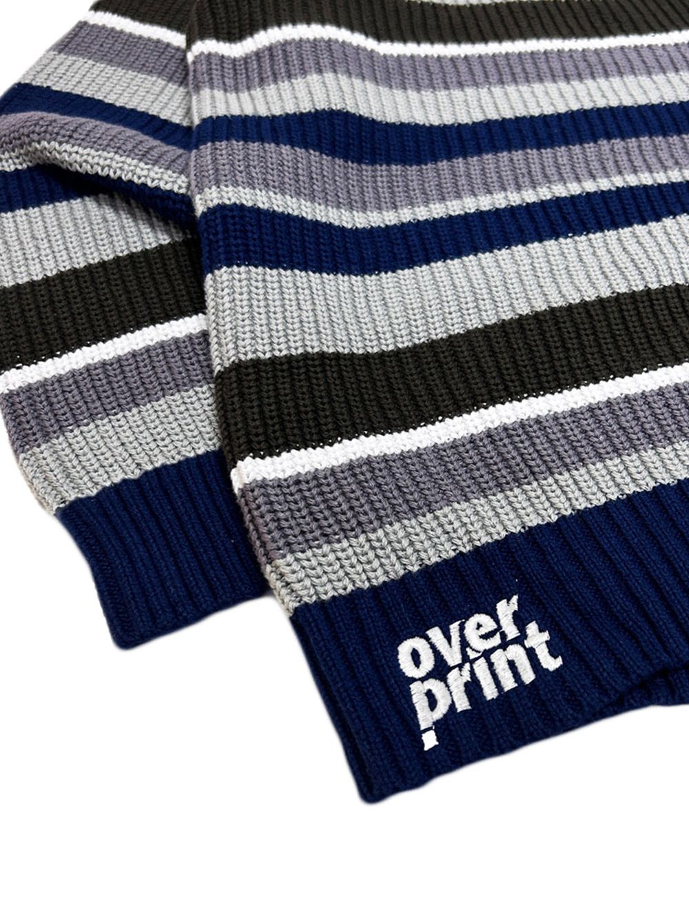 枚数限定! overprint boader cotton knit (blue