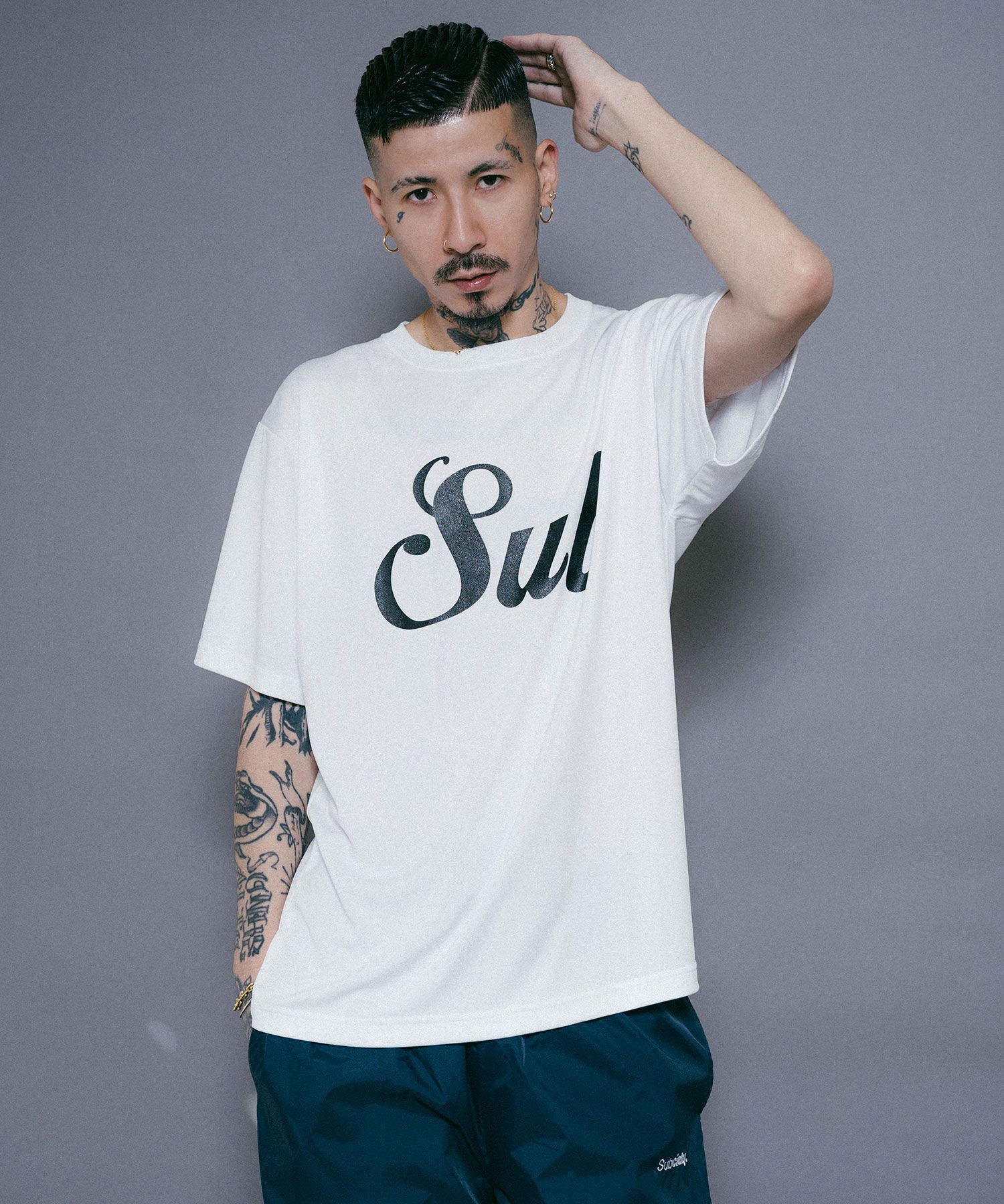 DRY TEE S/S-MIDDLE LOGO-