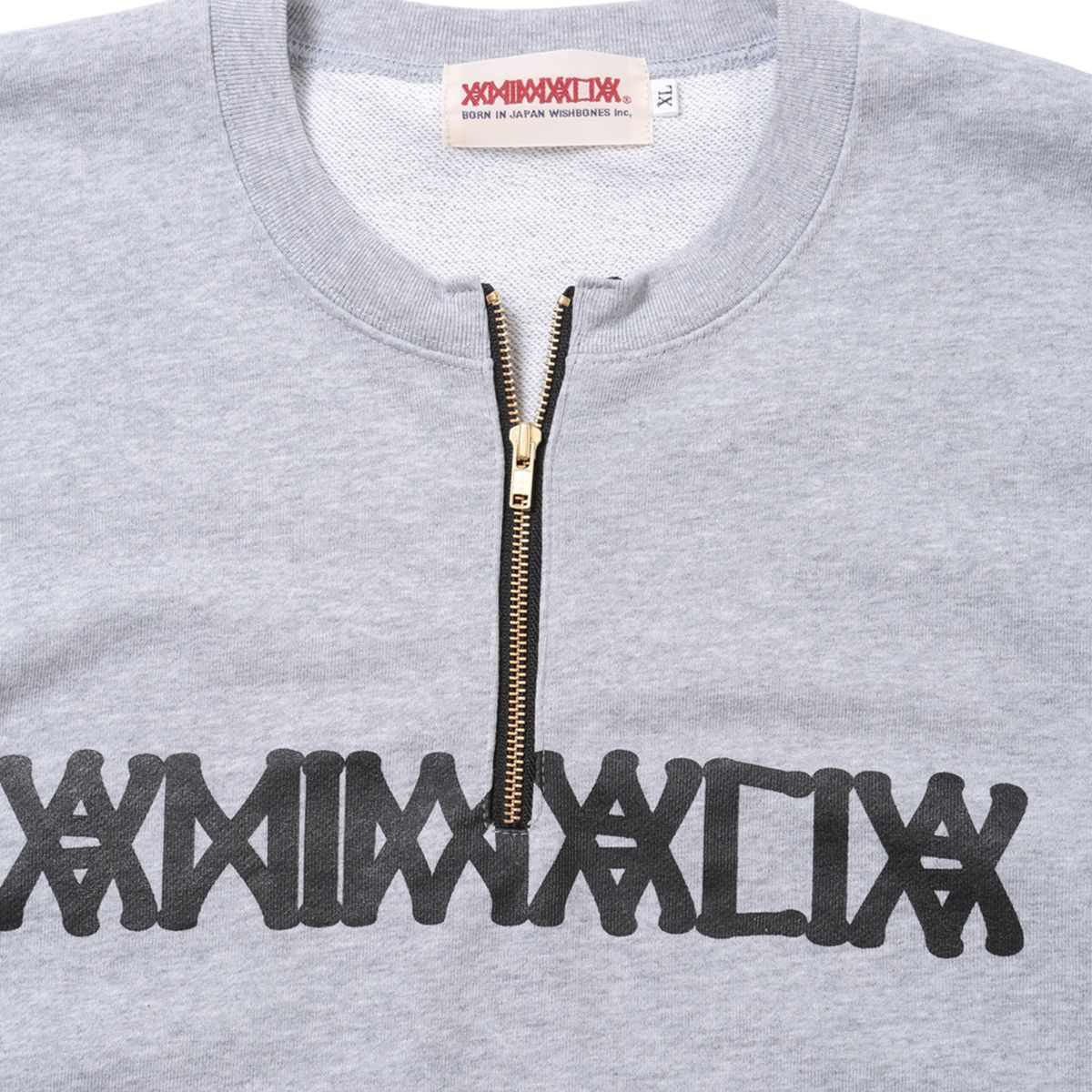 HALF-ZIP CREW NECK SWEAT - LOGO