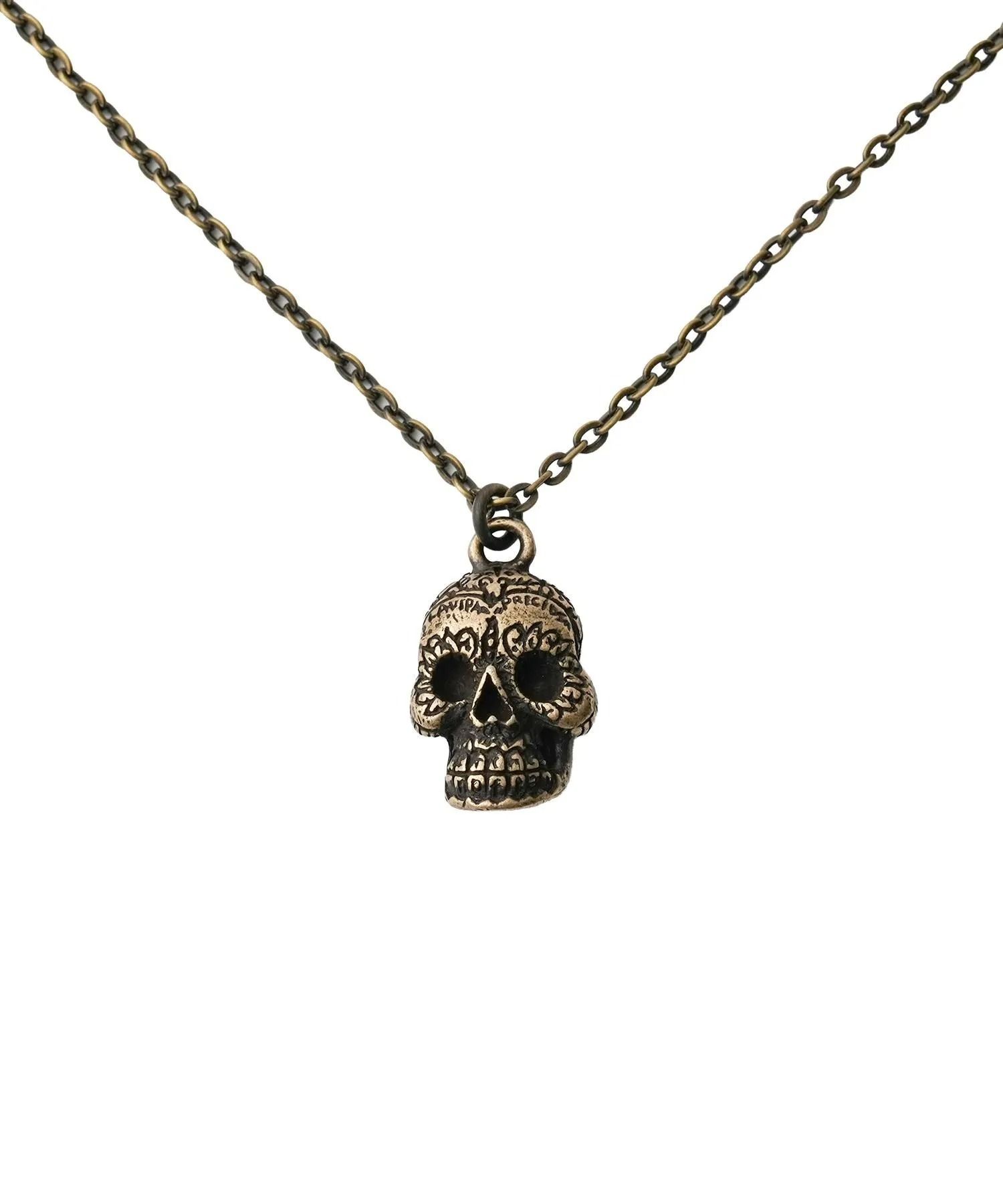 Metal necklace-mexican skull-
