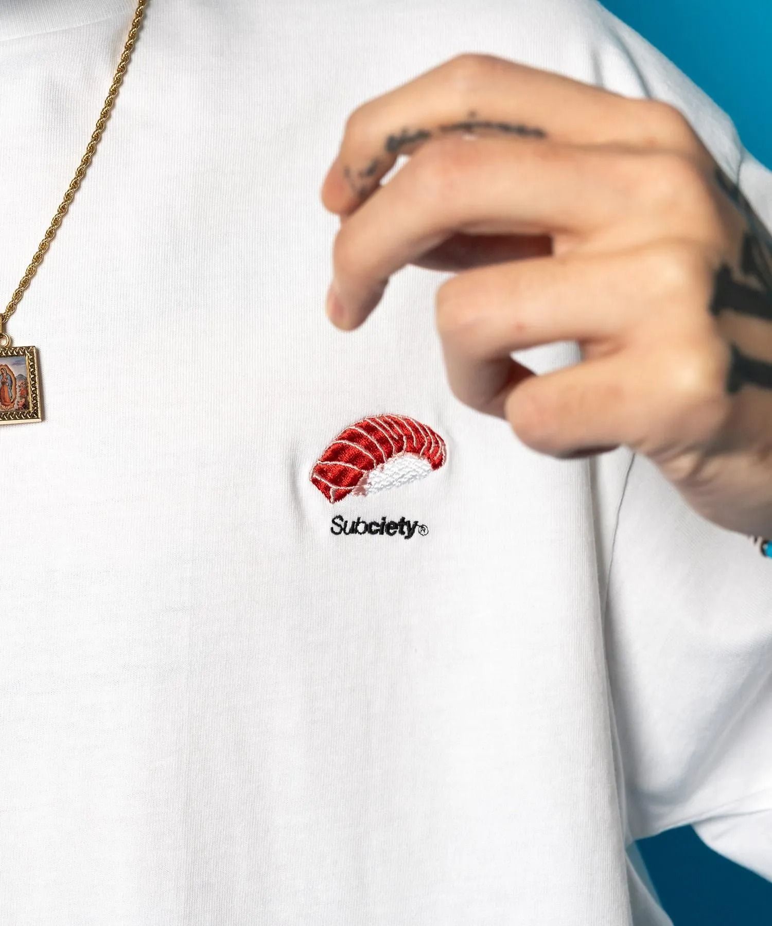 Embroidery sushi tee