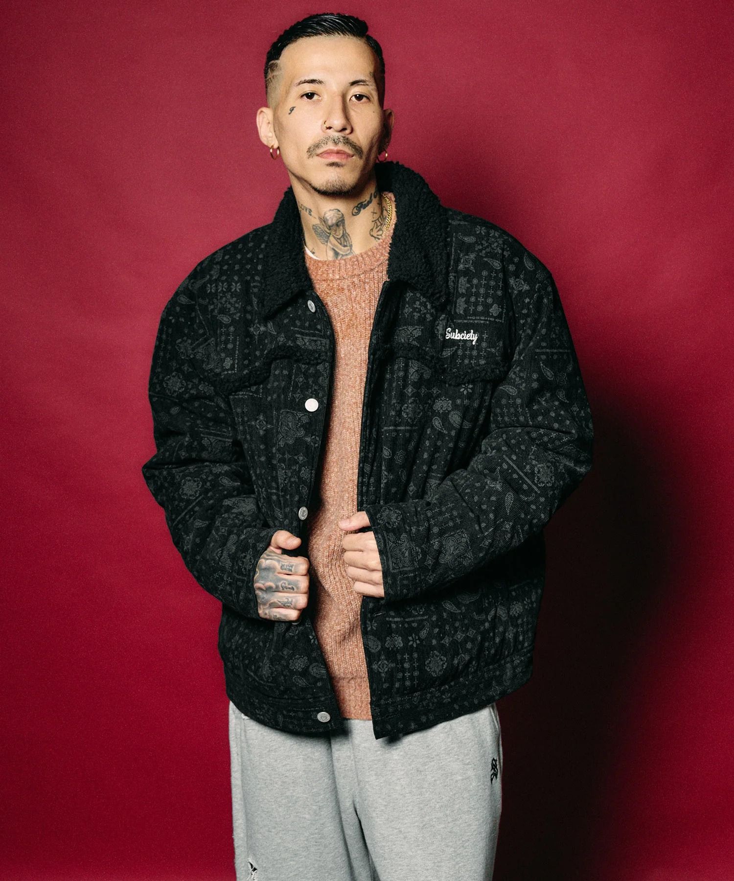 Bandanna corduroy ranch jacket