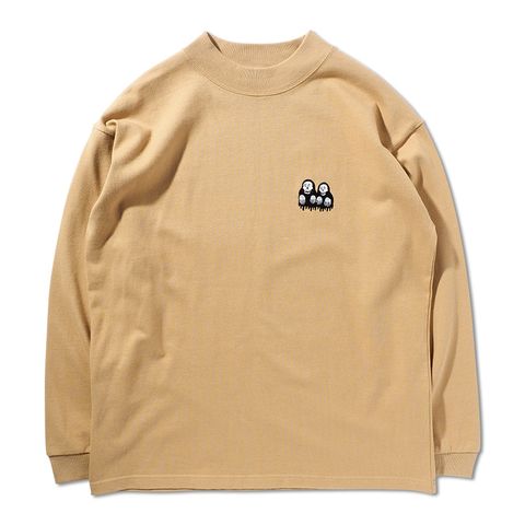 ガイコツさんモックネックロンTEE