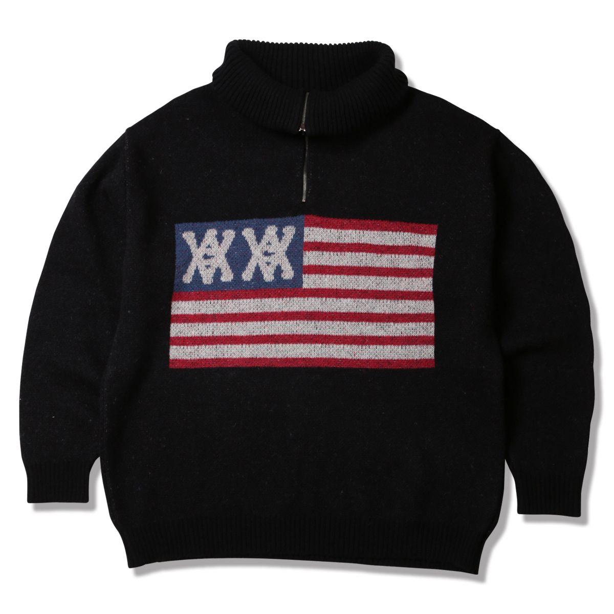 Half Zip Knit -AA Flag