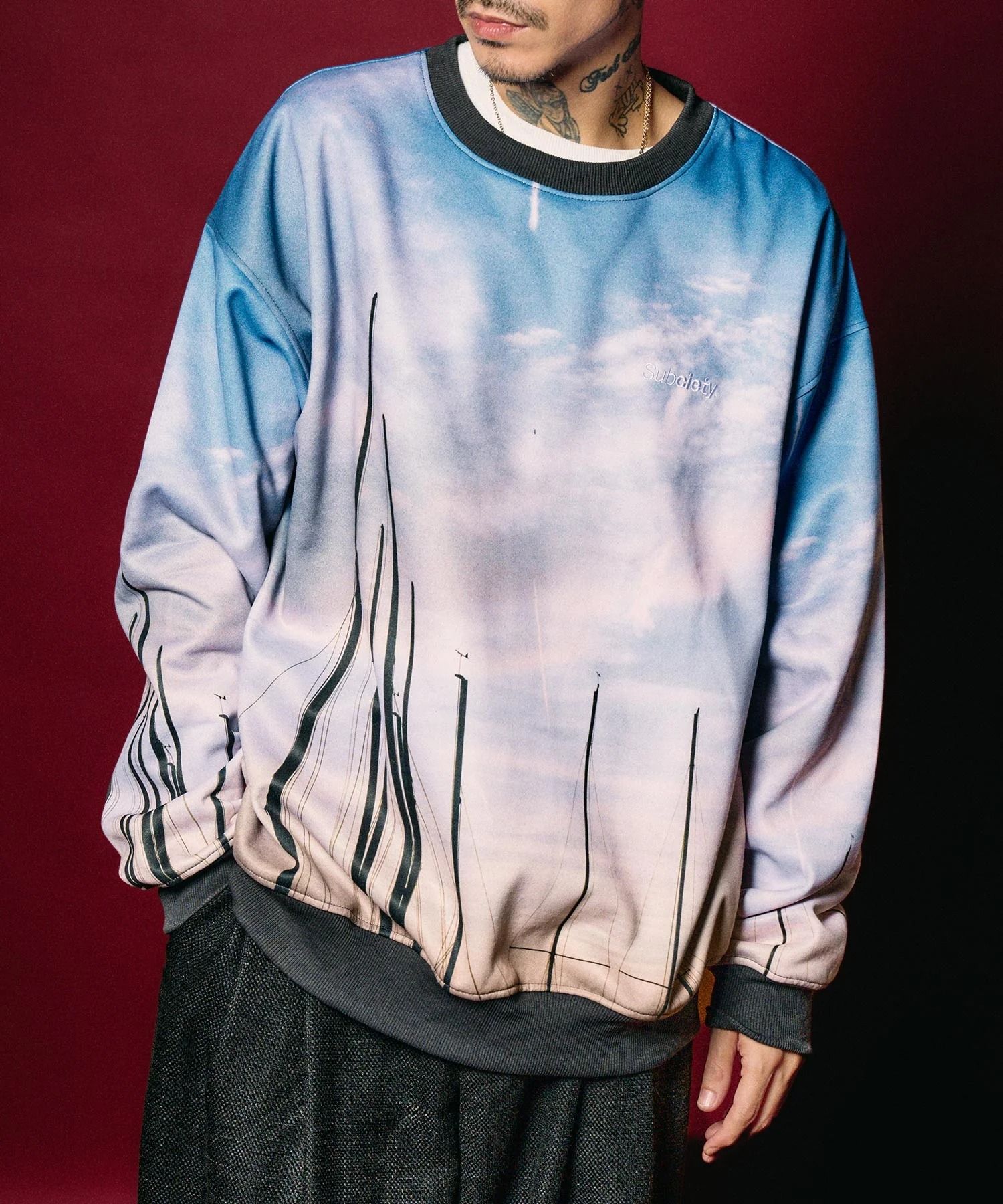 Patterned sweatshirt