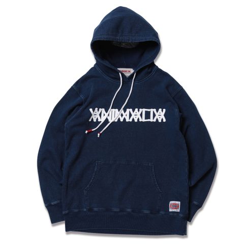 INDIGO P/O HOODIE - LOGO