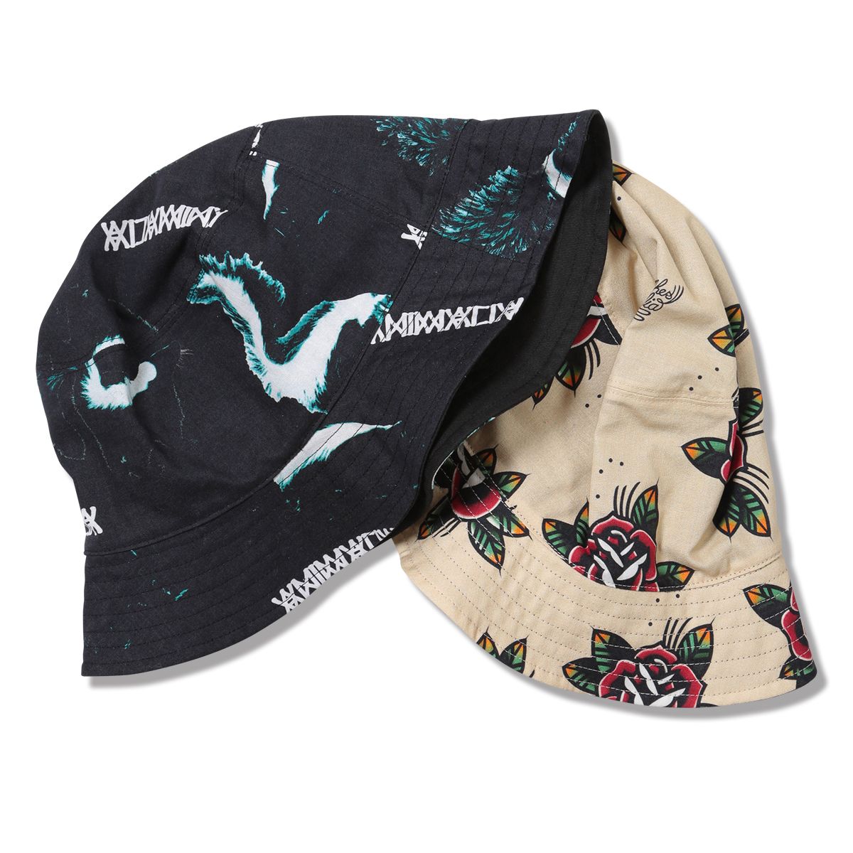 SWAGGER BACKET HAT- SKUNK / ROSE -